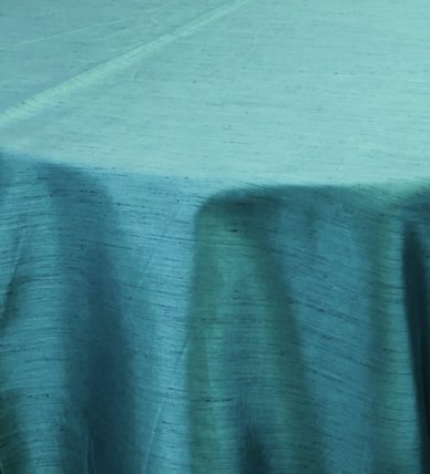 Dupioni Emerald Green tablecloth linen rental