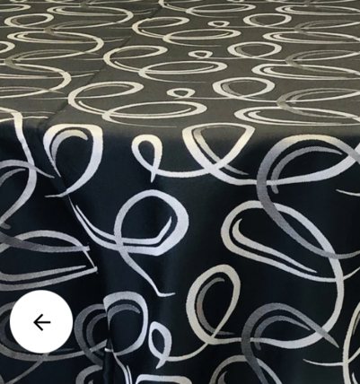 Lugo Black null tablecloth linen rental