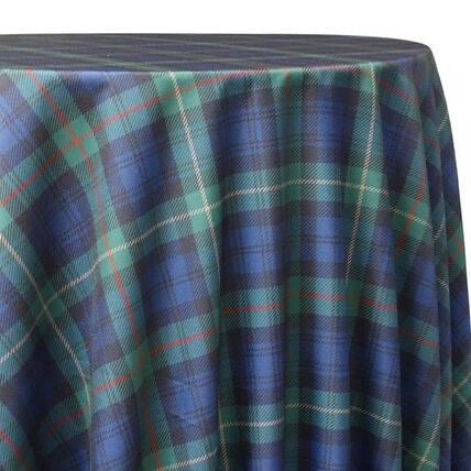 Hunter Green & Blue Plaid null tablecloth linen rental