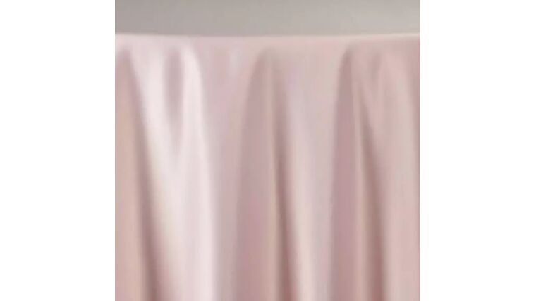 Lamour Satin Blush Pink tablecloth linen rental