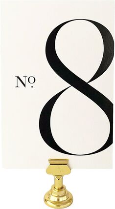 Modern Love - Arch White & Gold Table Numbers - Set signage rental