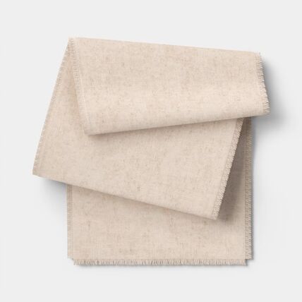 Oatmeal Natural Woven Fringe Runner null napkin rental