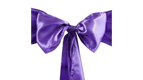 Image of a Chair Sash - Royal Purple Satin