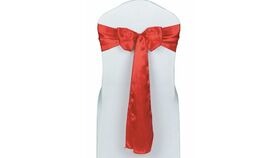 Image of a Chair Sash - Ruby Red Satin