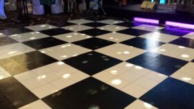 Image of a 15x15 Black and White Dance Floor