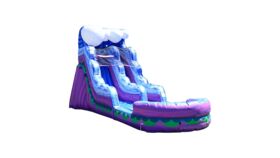 Image of a 15' Purple Wave Slide with Pool