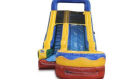 Image of a 15' Rainbow Rush Wet/Dry Slide