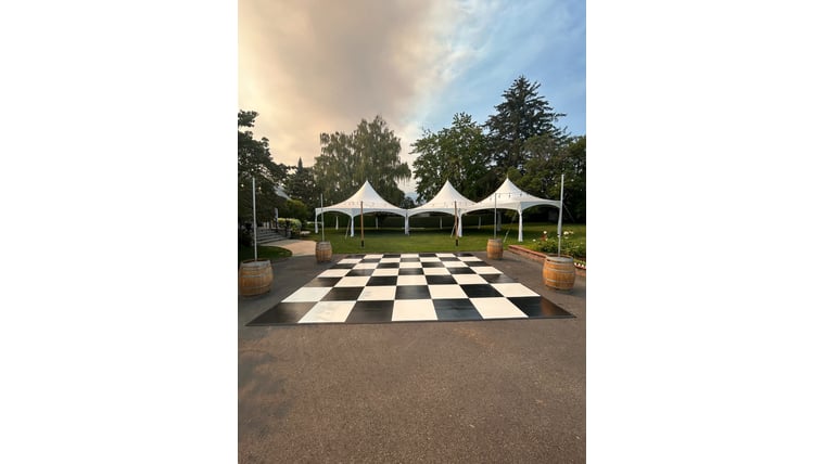 B&W Dance Floor - 21x21 additional photo — NCW Event Rentals Eastern Washington