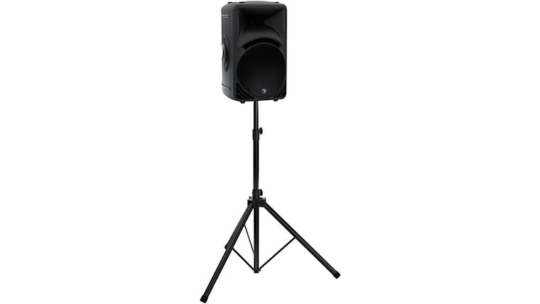 Professional-Grade Speaker (w/ Stand & Power Cable) rental from NCW Event Rentals, available in Wenatchee, Cle Elum, Chelan and Leavenworth Washington