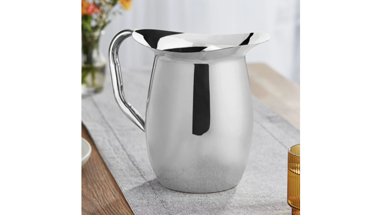 Stainless Steel Bell Pitcher rental from NCW Event Rentals, available in Wenatchee, Cle Elum, Chelan and Leavenworth Washington