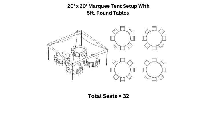 Marquee Tent - 20x20 - Tentnology additional photo — NCW Event Rentals Eastern Washington