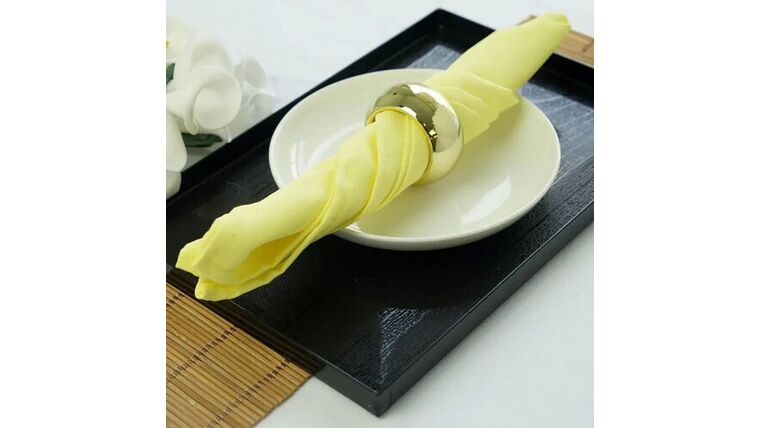 20 x 20" Square Yellow Napkins rental from NCW Event Rentals, available in Wenatchee, Cle Elum, Chelan and Leavenworth Washington