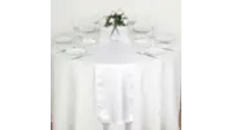 Table Runners White Polyester 108" L x 12" W rental from NCW Event Rentals, available in Wenatchee, Cle Elum, Chelan and Leavenworth Washington