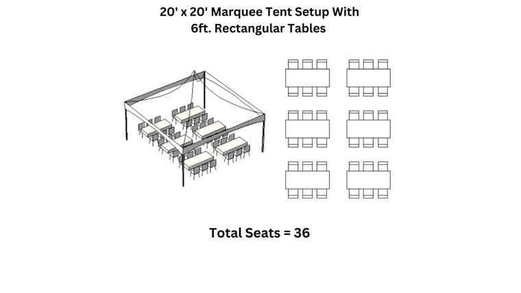 Marquee Tent - 20x40 additional photo — NCW Event Rentals Eastern Washington