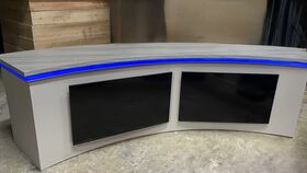 Image of a 12' wide News Desk