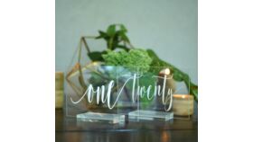 Image of a Rectangle Acrylic Table Numbers (1-25)