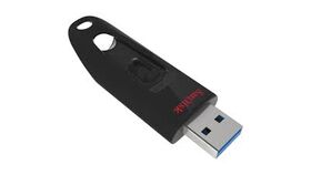 Image of a 128 GB SanDisk Ultra USB 3.0 Flash Drive