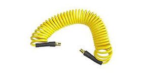 Image of a 25' Yellow Polyethylene Air Hose, 130 PSI Working Pressure