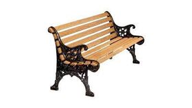 Image of a 4' Wood & Iron Foot Bench