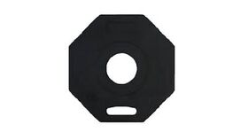 Image of a 16 lb Black Hexagonal Rubber Delineator Post Base