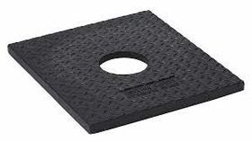 Image of a 10 lb Black Square Rubber Delineator Post Base