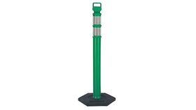 Image of a 45" Green Delineator Post w/o Base With Reflective Lines