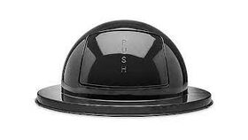 Image of a 55 Gallon Brute Black Trash Can Steel Dome Lid