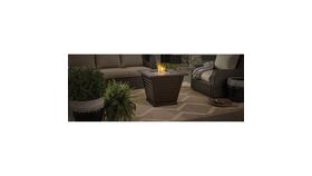 Image of a 30" Wood-Grain Tile Top Fire Pit