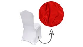 Premium Spandex Banquet Chair Cover in Red | Rental