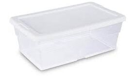 Image of a 1.625-Gallon Clear Shoe Box with Standard Snap Lid Rental