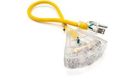 Image of a 25" - 12/3 3 Way Tri-Trap Power Splitter - Yellow