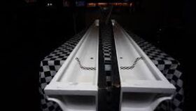 Image of a 1 Lane Gold Fish Races Rental - Plastic - White