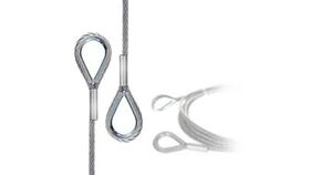 Image of a 1' x 1/2" Aircraft Cable Kit w/Adjustable Thimbles On Both Ends Rental