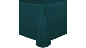 Image of a 102" x 156" Rectangular Polyester Tablecloth - Teal (Queen's Table)