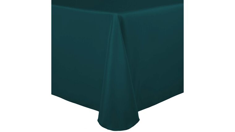 Polyester | Teal | 102" x 156" Rectangular Tablecloth Rental (Queen's Table) : goodshuffle.com
