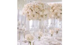 Image of a The Grand Ballroom Real Touch Flower Centerpiece 24" White, Off White