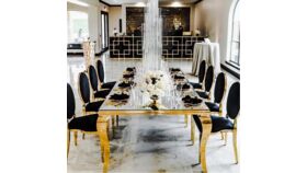 Image of a 24K Black Tie Dining Chairs