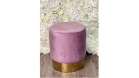 Image of a Ashanti Velvet Ottoman Collection Blush