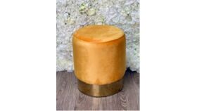 Image of a Ashanti Velvet Ottoman Collection Orange