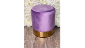 Image of a Ashanti Velvet Ottoman Collection Lavender