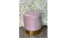 Image of a Ashanti Velvet Ottoman Collection Pink