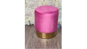 Image of a Ashanti Velvet Ottoman Collection Hot Pink / Fuchsia