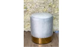 Image of a Ashanti Velvet Ottoman Collection Baby Blue