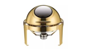 Image of a 6ql. Round Rolltop Gold Chafer with Show Window