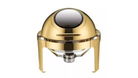 Image of a 6ql. Round Rolltop Gold Chafer with Show Window