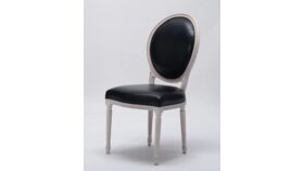 Image of a Louis Black Tie Lounge Chairs Black and Black