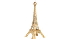 Image of a 15" Eiffel Tower Gold Statue Decor