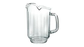 Image of a 60 oz. Clear SAN Plastic Beverage Pitcher with 3 Spouts