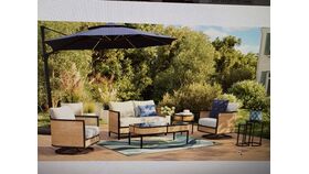 Image of a Chandler Patio Set with Ivory Cushions