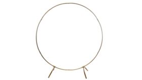 Image of a 7.5ft Gold Circle Metal Arch Frame